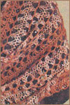 Нарядный шарф-палантин, связанный на вилке