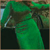 Зеленое вязанное платье - www.klubochek.org